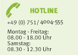 Hotline +49 (0) 7541/3821-16