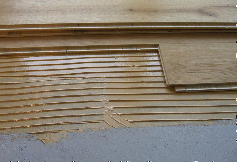 Verklebung Boden & Wand