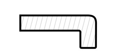 Deckenabschlussleisten foliert Winkelabdeckleiste, schwarz