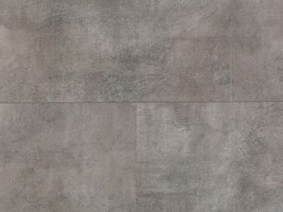 Vinylboden Beton dunkelgrau, Fliese, Klick (push-down), massiv, 4-seitig gefast, Trittschall: Nein