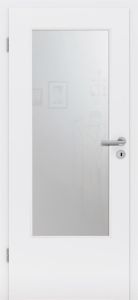 Zimmertüren CPL, Habis Basics, Weißlack ähnl. RAL 9016, Rundkante 2S (längs), Lichtausschnitt, BB