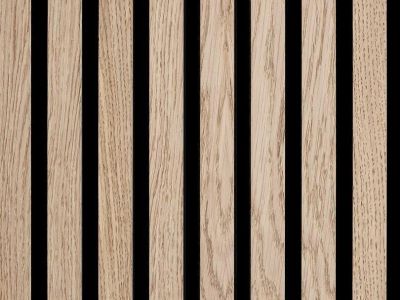 Designpaneele Harmony, Eiche, roh, MDF furniert, schwarzes Vlies
