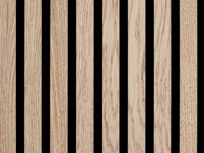 Designpaneele Harmony, Eiche, roh, MDF furniert, schwarzes Vlies