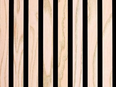 Designpaneele Harmony, Esche, roh, MDF furniert, schwarzes Vlies