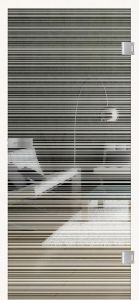 Glastüren, ACHAT HORIZONTAL 574 by Brigitte Steffen, Weißglas PURE WHITE, VSG