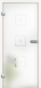 Glastüren, ALANA Motiv klar - Fläche matt, Grünglas BASIC GREEN