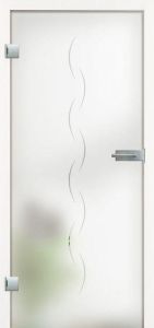 Glastüren, ALINEA Motiv klar - Fläche matt, Grünglas BASIC GREEN