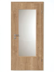 Zimmertüren CPL, Ast-Eiche vital, Designkante R2, Lichtausschnitt, BB