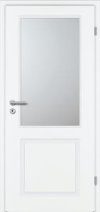 Stiltüren, CLASSIC C2, Weißlack Exklusiv, RAL9016, kleine Rundkante KR (ca.2mm), Lichtausschnitt 1, BB