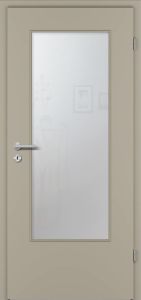 Zimmertüren CPL, seidengrau, kleine Rundkante KR (ca.2mm), Lichtausschnitt, BB