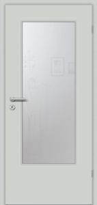 Zimmertüren CPL, silbergrau, kleine Rundkante KR (ca.2mm), Lichtausschnitt, BB