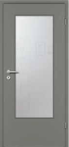 Zimmertüren CPL, staubgrau, kleine Rundkante KR (ca.2mm), Lichtausschnitt, BB