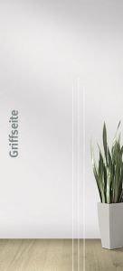 Glasschiebetüren, DANTE Motiv matt - Fläche klar, Grünglas BASIC GREEN