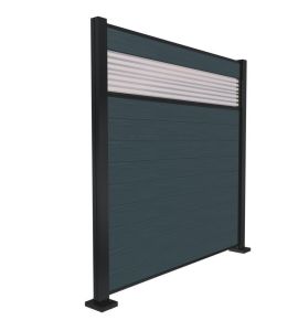 Sichtschutzzaun TerraElement Steckzaunsystem Glaseinsatz