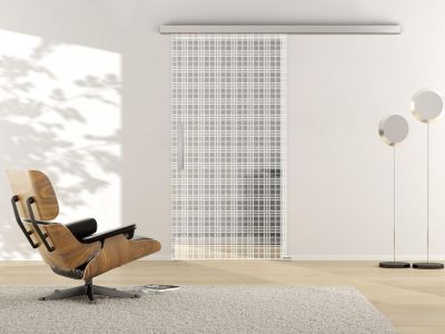Glasschiebetüren, TARTAN CLASSIC 562, Weißglas PURE WHITE