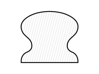 Handlauf Omega 55 x 50 mm