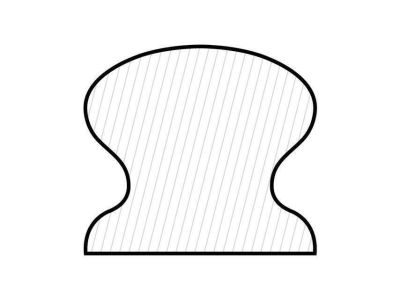 Handlauf Omega 55 x 50 mm