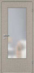 CPL Türen, Karo grey, Lichtausschnitt, Rundprofil Premium