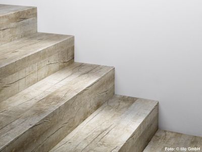Treppenkanten aus Original-Dielen Modell A - einmal abgewinkelt
