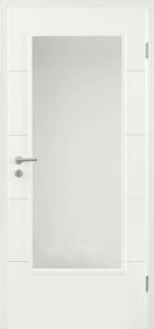 Designtüren, NOVUM 10, Weißlack - Lackierung, Designkante R2, Lichtausschnitt, BB