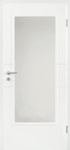 Designtüren, NOVUM 23, Weißlack - Lackierung, Designkante R2, Lichtausschnitt, BB