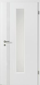 Designtüren, NOVUM 25, Weißlack - Lackierung, Designkante R2, Lichtausschnitt schmal, BB