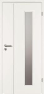 Designtüren, ROYAL RY-443-S, Weißlack Exklusiv, RAL9016, kleine Rundkante KR (ca.2mm), Lichtausschnitt 1, BB