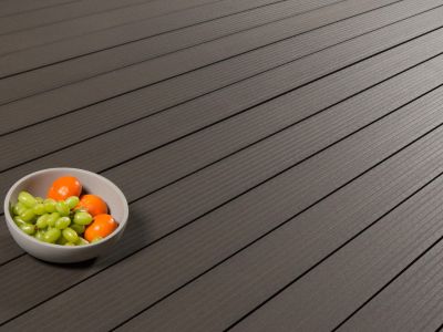 Terrassendielen Terradura Kombiprofil - Massivprofil, 1-seitig strukturiert - 1-seitig 7 V-Fugen