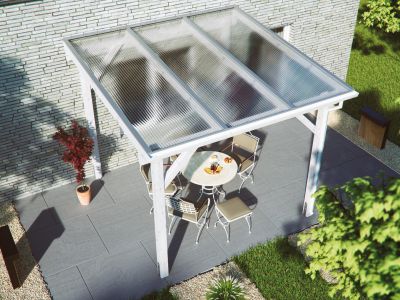 Überdachung zum selber bauen - Polycarbonat Stegplatte Klar