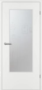 Zimmertüren, Weißlack Exklusiv, RAL9016, Rundkante KR, Lichtausschnitt, ohne Schlüssellochbohrung