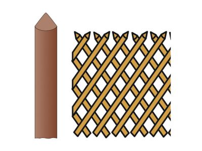 Vorgartenzaun Zaunlatte Kiefer, kesseldruckimprägniert braun