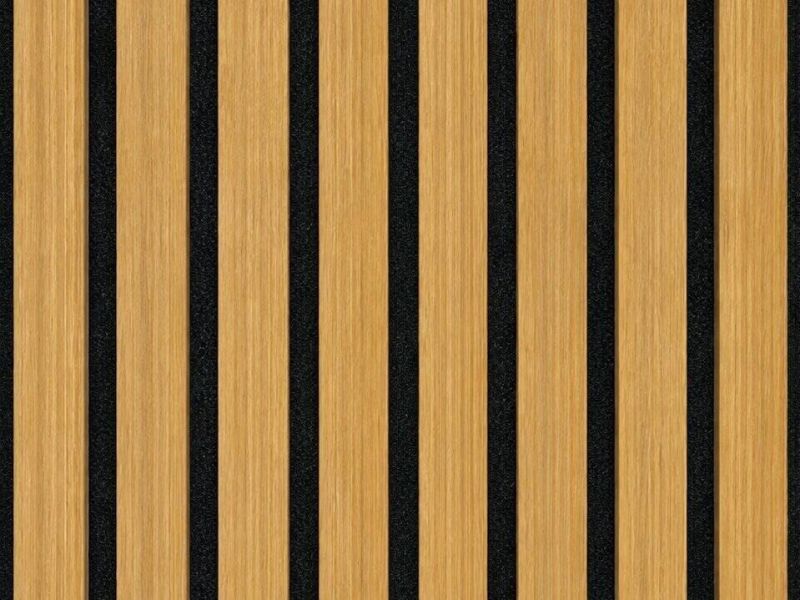 Designpaneele Echtholzfurniert Eiche , Leisten massiv 20x20 mm, furnierummantelt lackiert