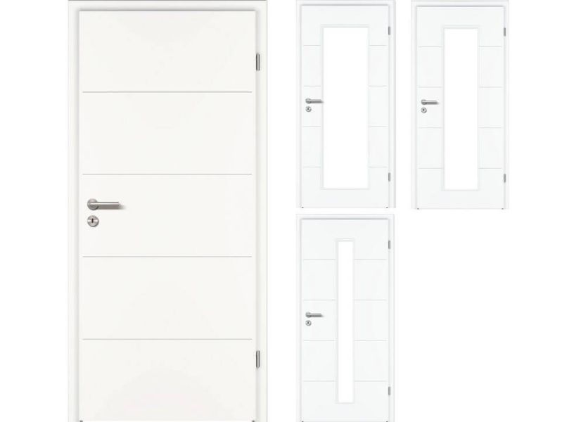 Designtüre ROYAL RY-451, Weißlack Exklusiv ähnl. RAL 9016, Rundkante KR