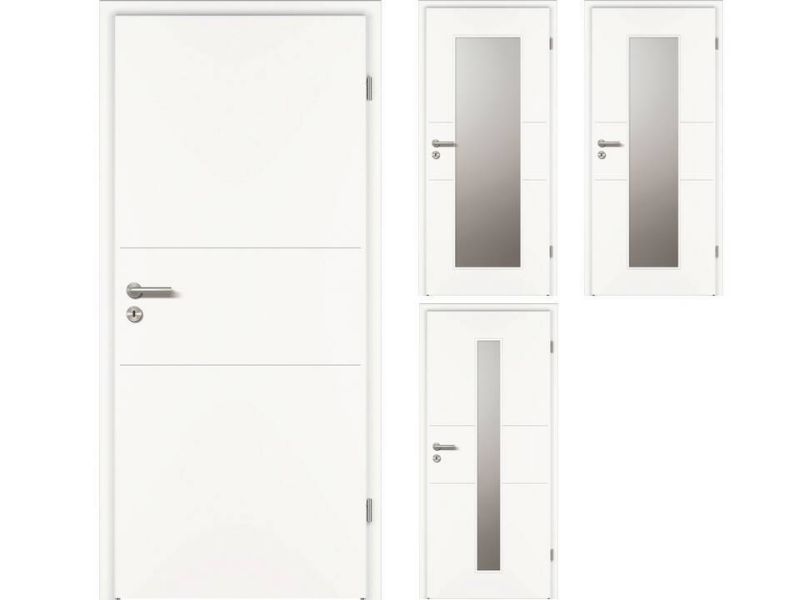 Designtüre ROYAL RY-433, Weißlack Exklusiv ähnl. RAL 9016, Rundkante KR