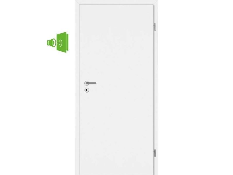 CPL Wohnungseingangstüre, Weißlack ähnl. RAL 9016, Premiumkante PK2