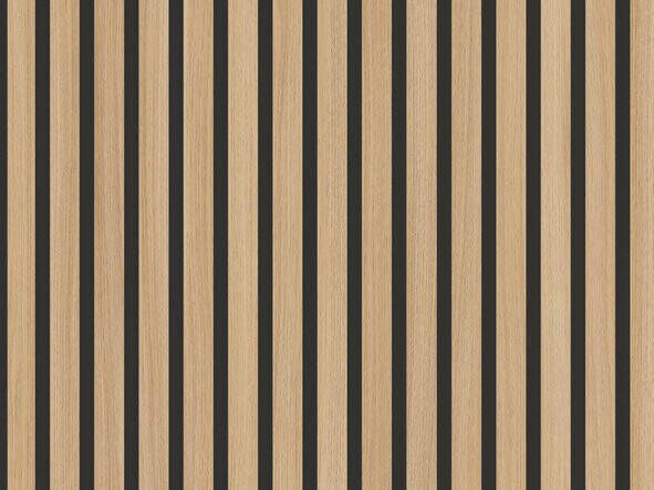 Designpaneele Eiche natur, MDF Dekorfolie, schwarzes Vlies