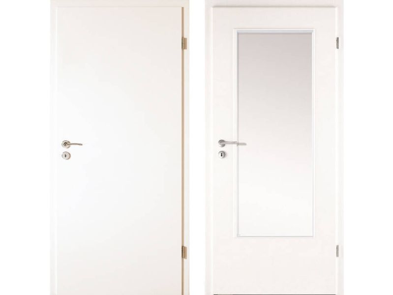 Zimmertüre, Weißlack WL 10 ähnl. RAL 9010, eckig