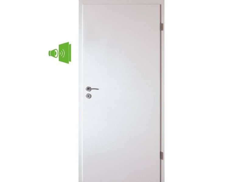 Wohnungseingangstüre, Weißlack WL 10 ähnl. RAL 9010, Rundprofil