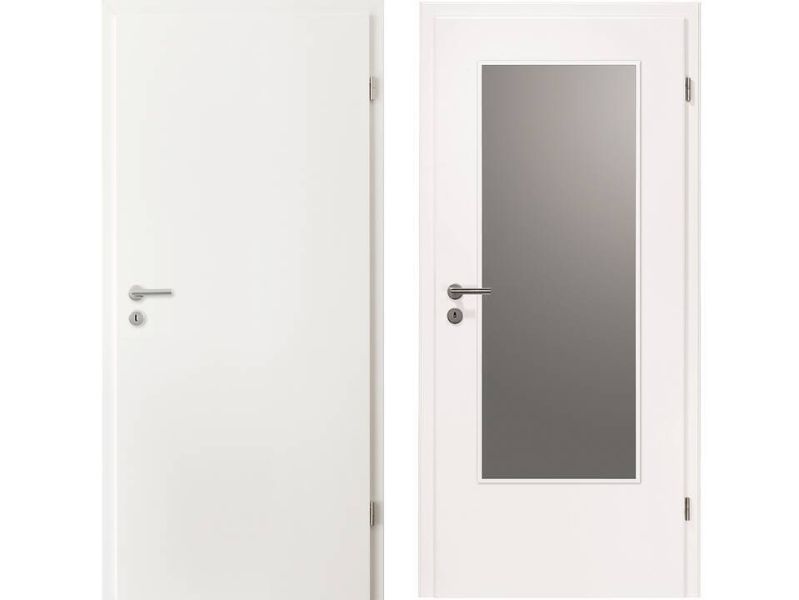 CPL Türe, perlweiß ähnl. RAL 9016, Designkante R2