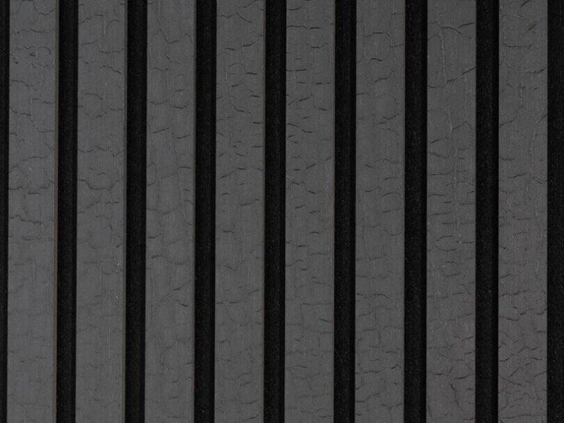 Designpaneele Echtholzfurniert Croco schwarz , MDF Farbe: schwarz, geölt