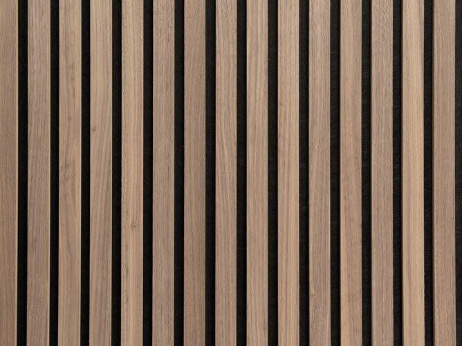 Designpaneele Echtholzfurniert Nussbaum , MDF Farbe: schwarz, roh