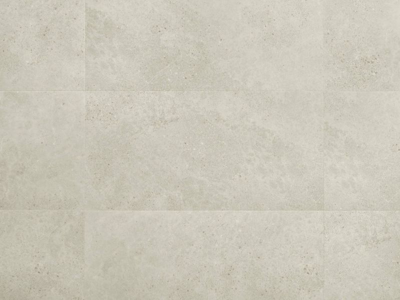 Vinylboden Massi elfenbein, Fliese, Klick (push-down), Rigid (wasserfester Vollkunststoff), 4-seitig gefast