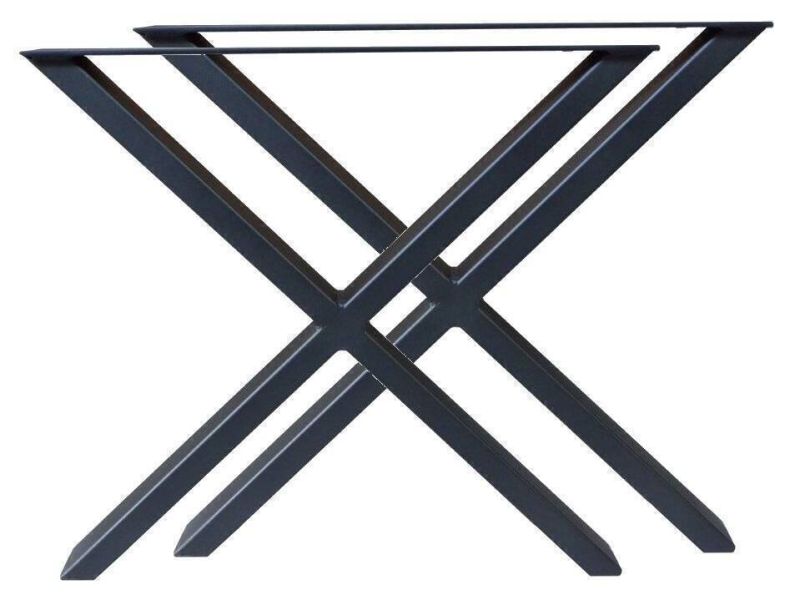 Tischgestellset, Aggenstein, schwarz, 2 Elemente
