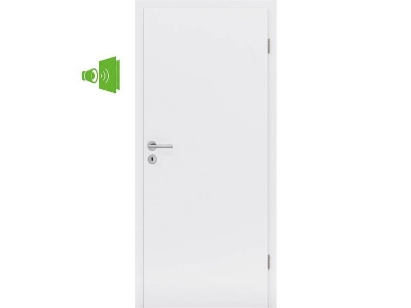 CPL Wohnungseingangstüre Habis Basics, Weißlack ähnl. RAL 9016, Rundkante 2S (längs)