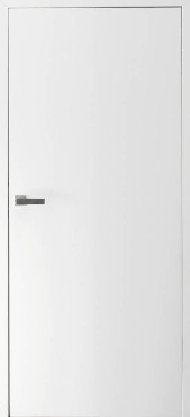Designtüre o. Schlüssellochbohrung FINESSE STUMPF EINSCHLAGEND, Weißlack (Spritzlack) ähnl. RAL 9016, eckig