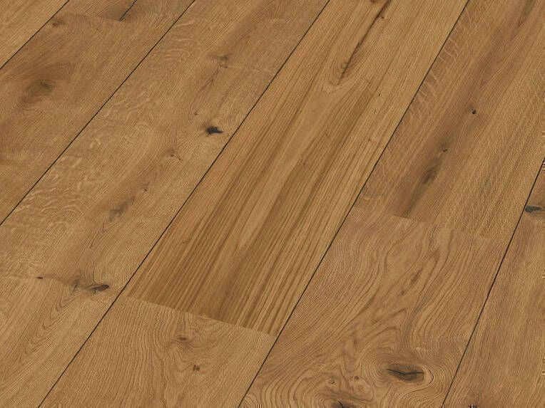 Eiche Authentic Holzfußboden naturgeölt, farblos, 1-Stab, Klick (push-down), 4-seitig gefast, rustikal