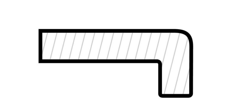 Winkelleiste foliert schwarz