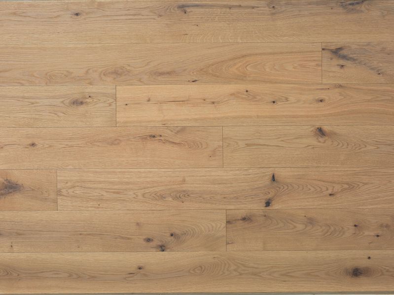 Eiche Piéce Massivholzdielen naturgeölt, farblos, Nut und Feder, 4-seitig gefast, rustikal