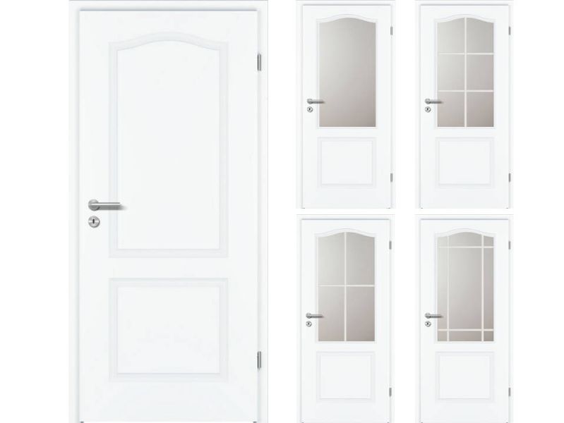 Stiltüre CLASSIC CK2, Weißlack Exklusiv ähnl. RAL 9016, Rundkante KR