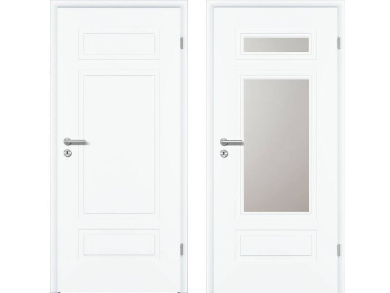 Stiltüre MODENA M3/1, Weißlack Exklusiv ähnl. RAL 9016, Rundkante KR